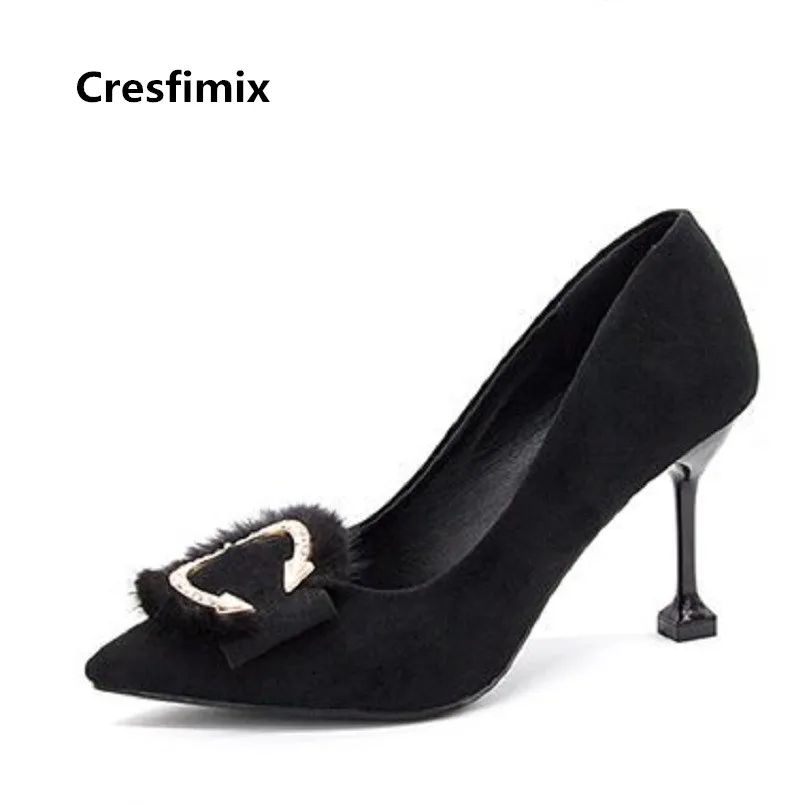 

Cresfimix Women Fashion Sweet Comfortable Slip on High Heel Pumps Lady Sexy Party Night Club Shoes Mujer Tacones Altos E3541