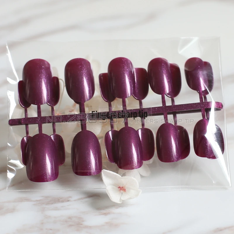 24 шт. распродажа новых продуктов длинные маленькие круглые темно фиолетовые