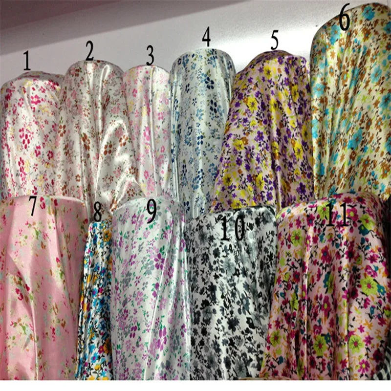 

Wholesale Cheap 100% Polyester Floral Print Satin Fabric