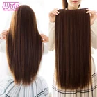 WTB 5 клипсшт длинные прямые волосы для наращивания 24 дюйма длинные высокотемпературные Синтетические Искусственные волосы для женщин