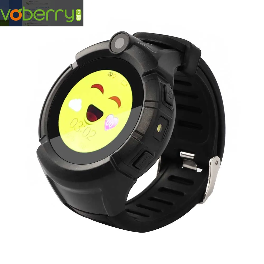 Смарт часы Voberry с круглым сенсорным экраном и поворотным столом для детей GPS