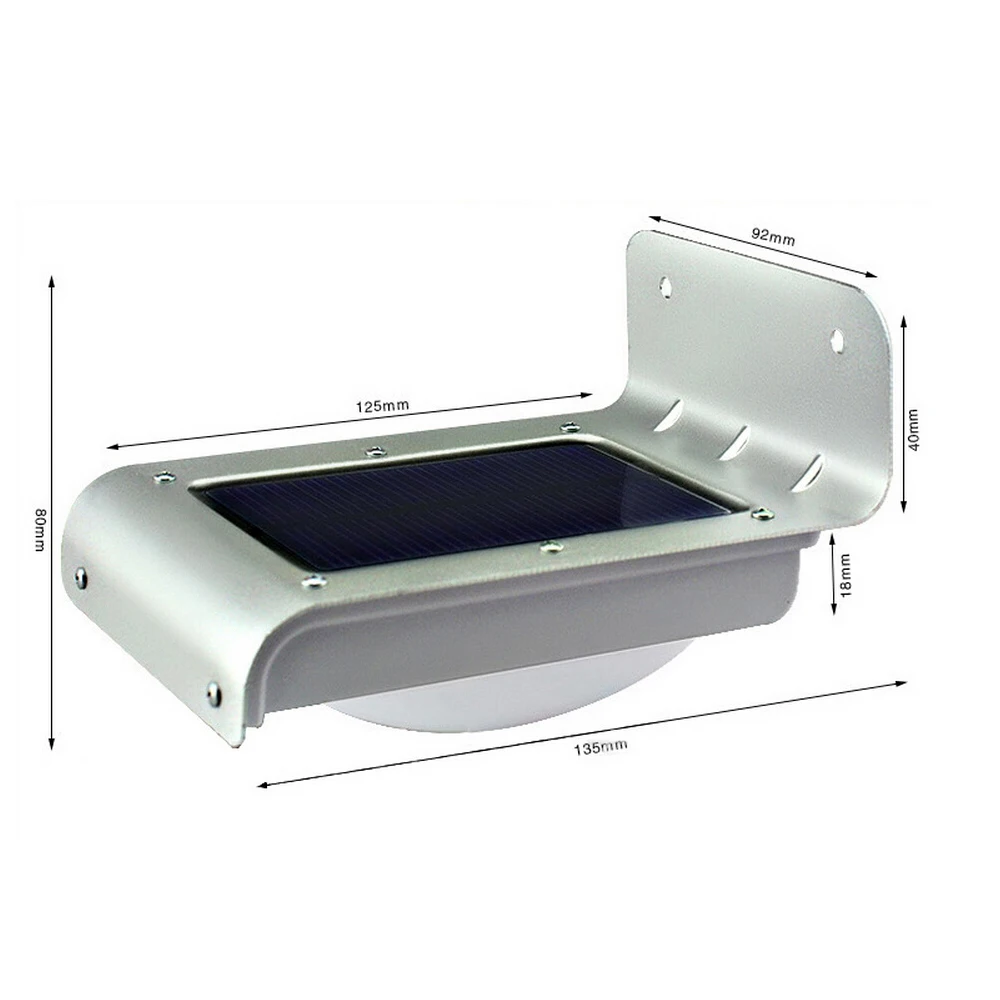 16 Светодиодный ных ламп на солнечной батарее звуковой датчик садовый уличный