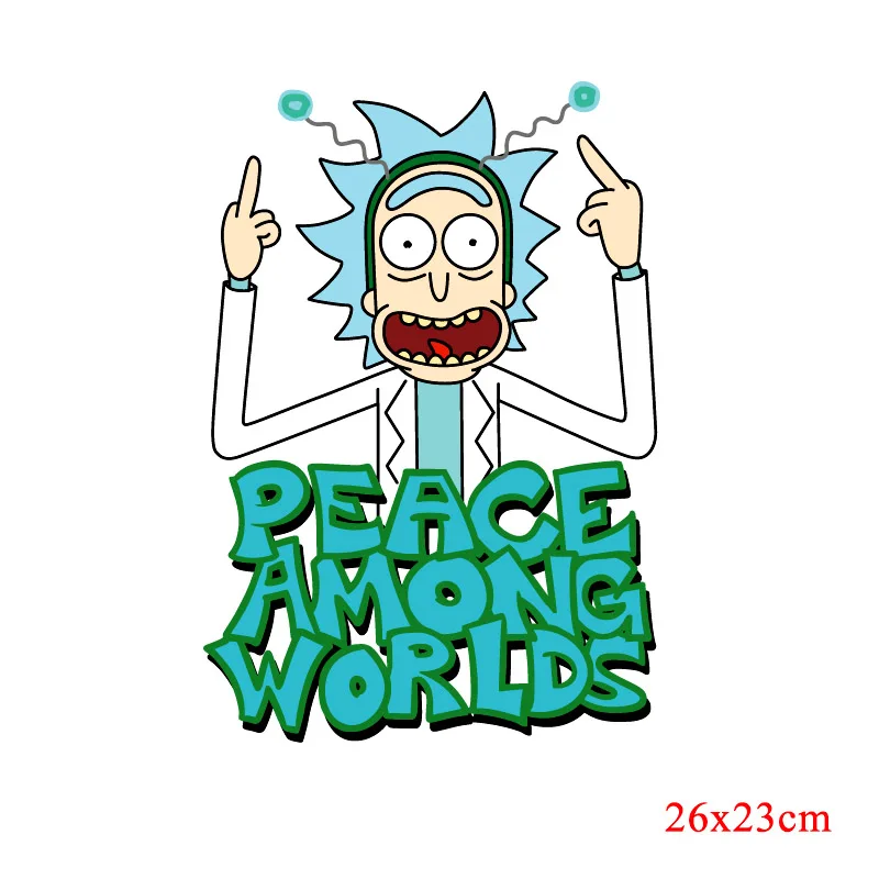 ND-TH1508 Nicediy Rick And накладки Morty железные нашивки в виде надписей для детской одежды DIY Футболка Значок наклейки аппликация на одежду DIY - Цвет: ND-TH1508