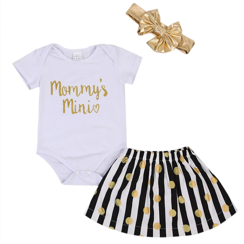Для новорожденных для маленьких девочек одежда с надисью &quotMamas Mini&quot наряды