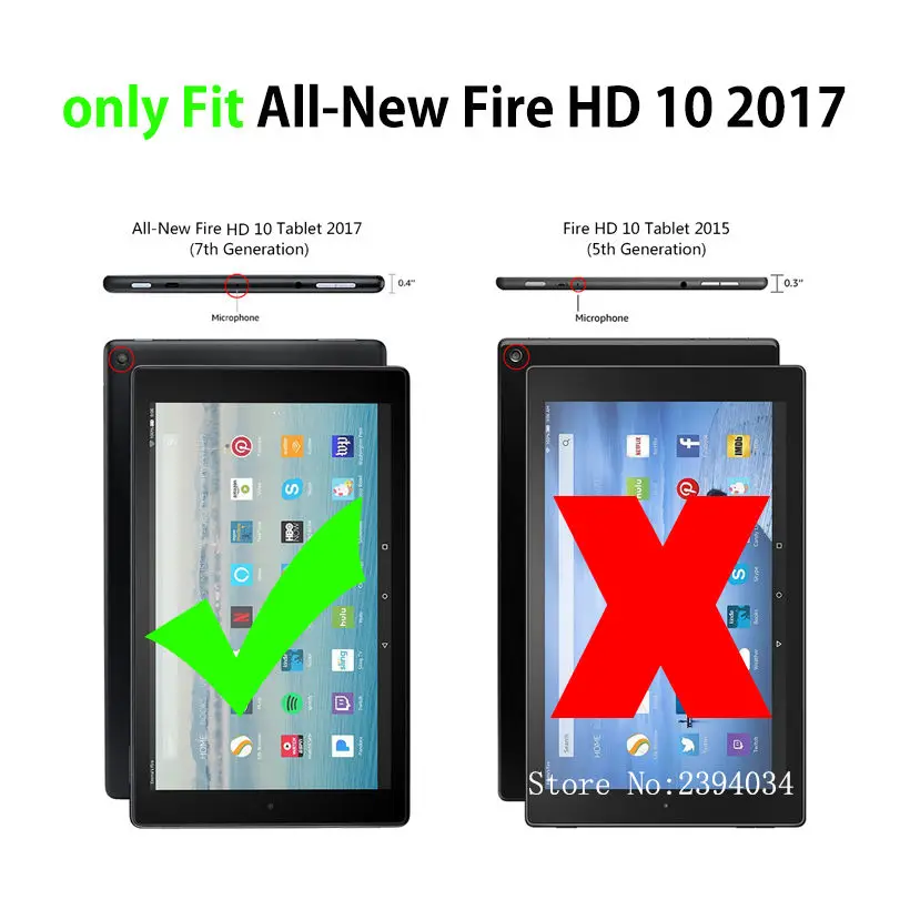 Чехол Fundas для Amazon Kindle All-New Fire HD 10 планшет с Alexa 1 "2017 умный чехол Модный девочек
