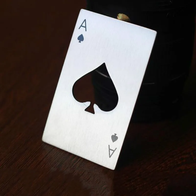 1 шт. открывалка для бутылок из нержавеющей стали|ace of spades|bottle cap openercap opener |
