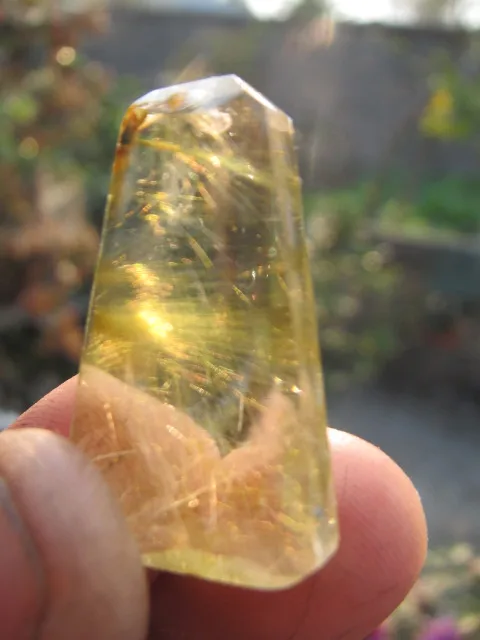 

Natural golden hair crystal pendant quartz crystal