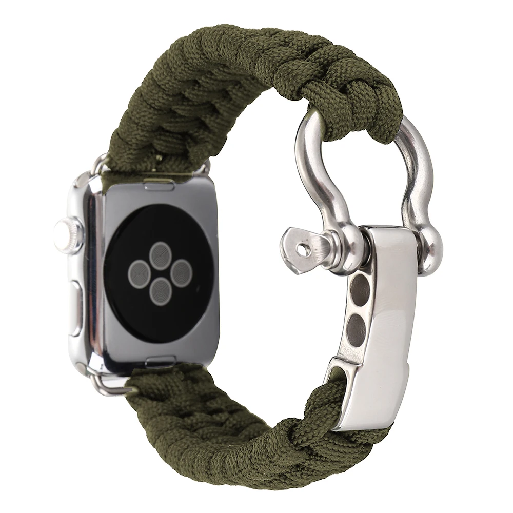 Нейлоновые ленты для спорта на открытом воздухе ремешок Apple Watch 42 мм 38 веревка