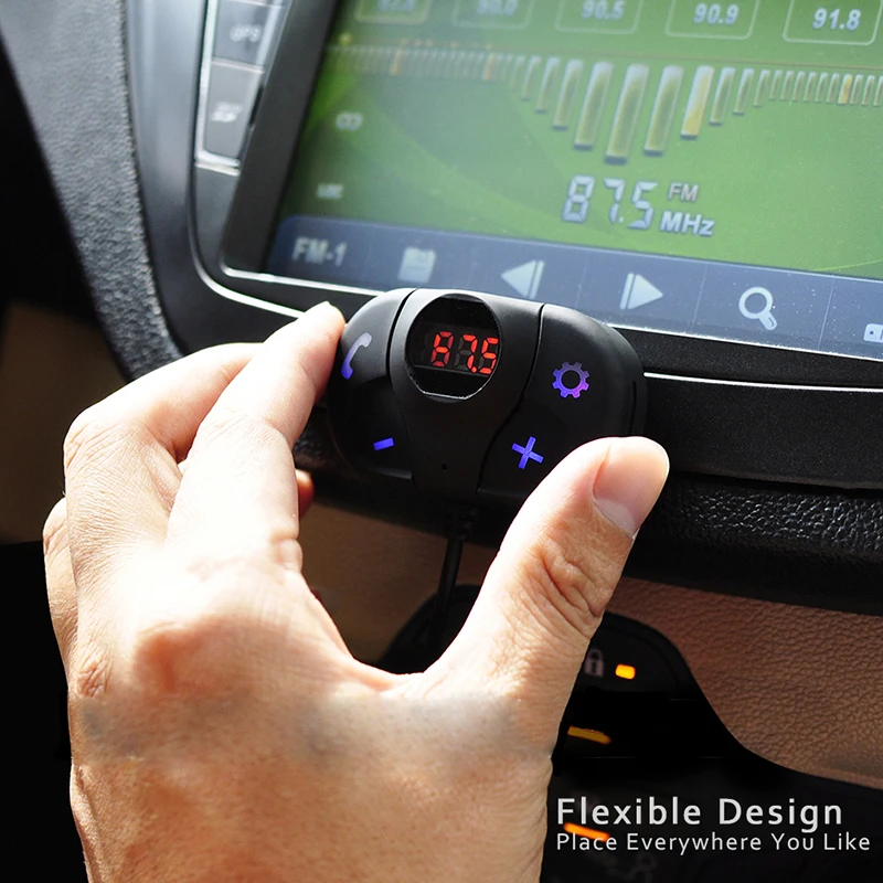 ANLUD FM передатчик Bluetooth автомобильный комплект громкой связи Вызов TF карта Mp3