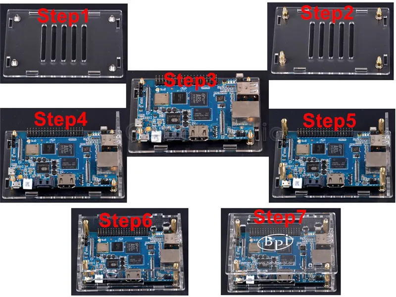 Прозрачный акриловый чехол Защитный корпус для BPI M3 Banana Pi M3|box for|box boxbox enclosure |