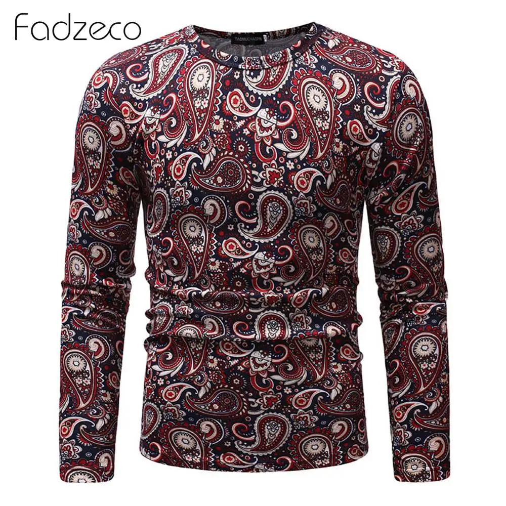 Fadzeco африканская одежда Дашики Мужская футболка с длинными рукавами круглым
