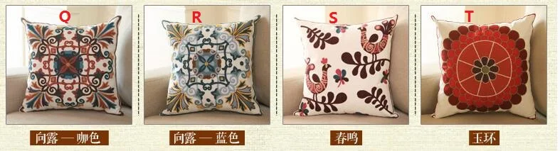 

45*45CM Vintage Decorative Home Pillow Case Cover Living Room Bed Chair Seat Waist Throw Cushion Flowers Pillowcases
