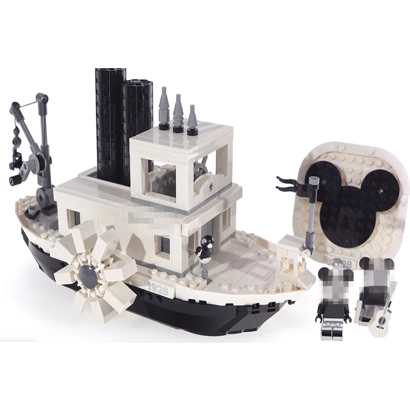 Сериалы DisneyING Steamboat Willie набор со светодиодной подсветкой строительные блоки кирпичи идеи Мальчик Дети подарки на день рождения