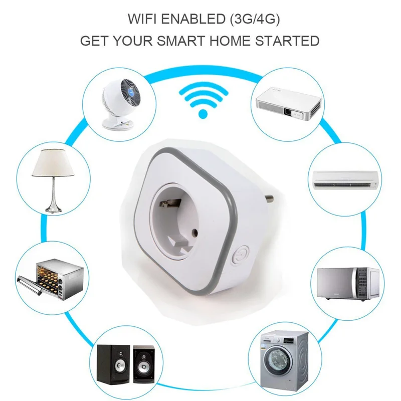 RGB светодиодный светильник WiFi умная розетка Великобритания ЕС разъем дистанционного управления для Google Home Mini Alexa IFTTT умный переключатель синхронизации работы