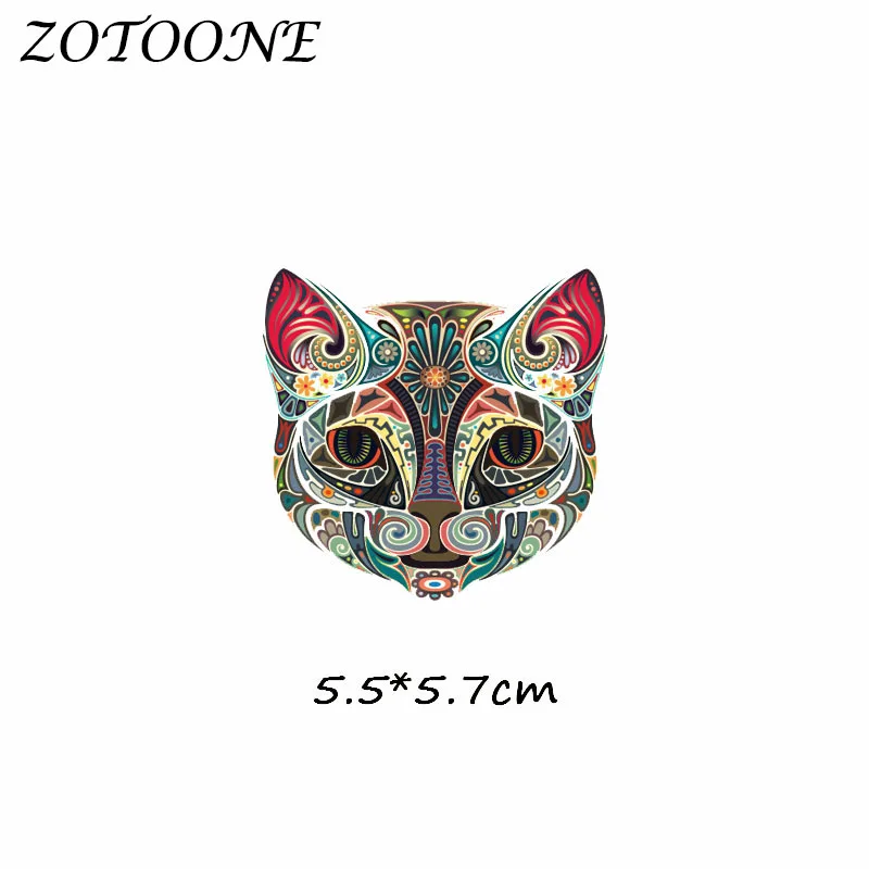 Цветные нашивки ZOTOONE с изображением Мистик кота для одежды термотрансферные
