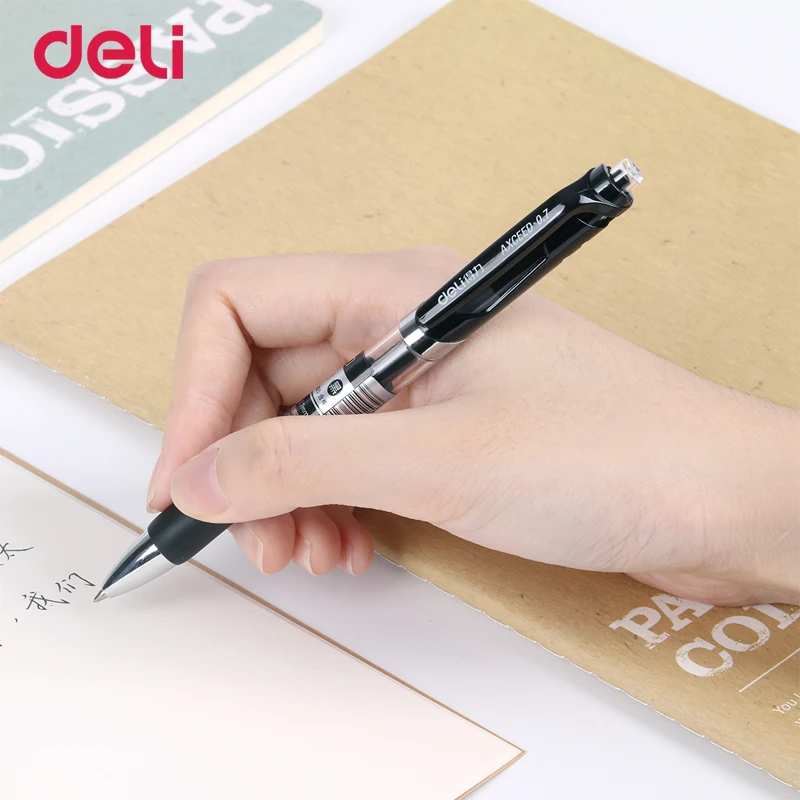 

Deli gel pen&refill set office black ink stationery pen cute school supplies Creative stationery for writing High quality pen
