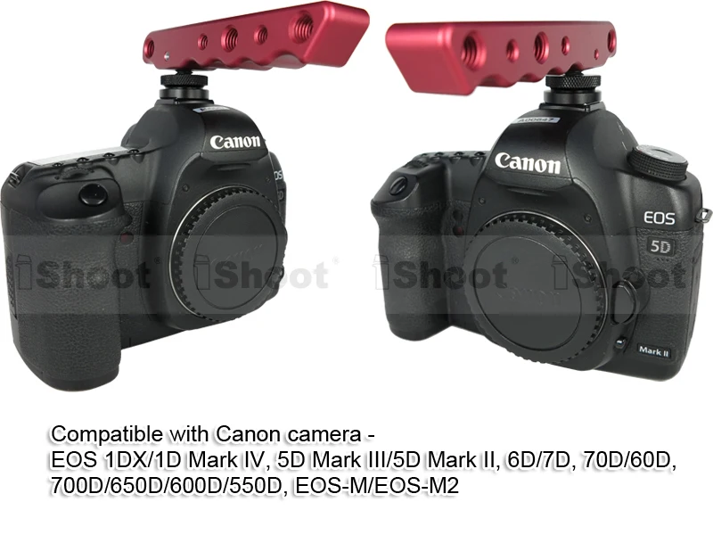 IShoot холодной/Горячий башмак ручка для нижнего ракурса Стрельба DSLR Камера Rebel T3i T4i
