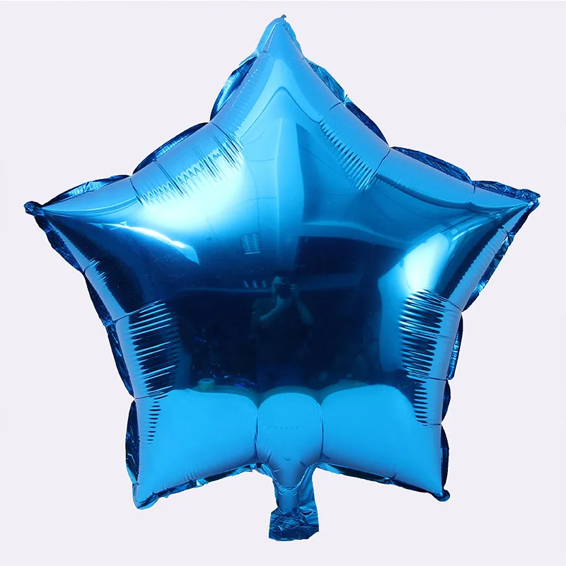 blue 5 шт. многоцветные 18-дюймовые "пятиконечная звезда" алюминиевый шар праздничные вечерние украшения раскладка клавиатуры воздушные шары - Цвет: blue
