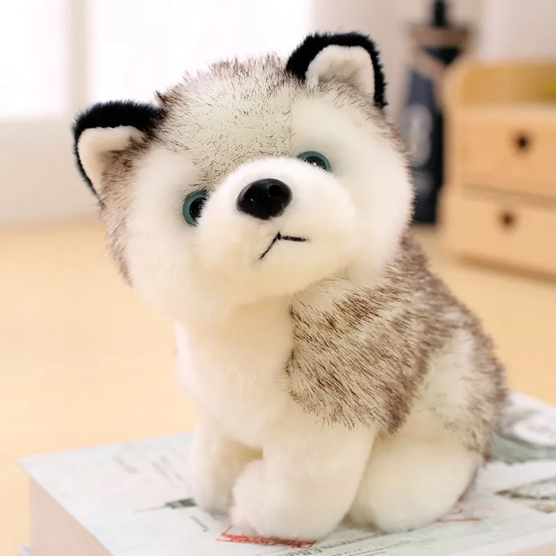 

1pc Simulation Husky Cute Dog Doll Stuffed Plush Animals Kawaii Puppy Kids Toys For Children Christmas Birthday Gift