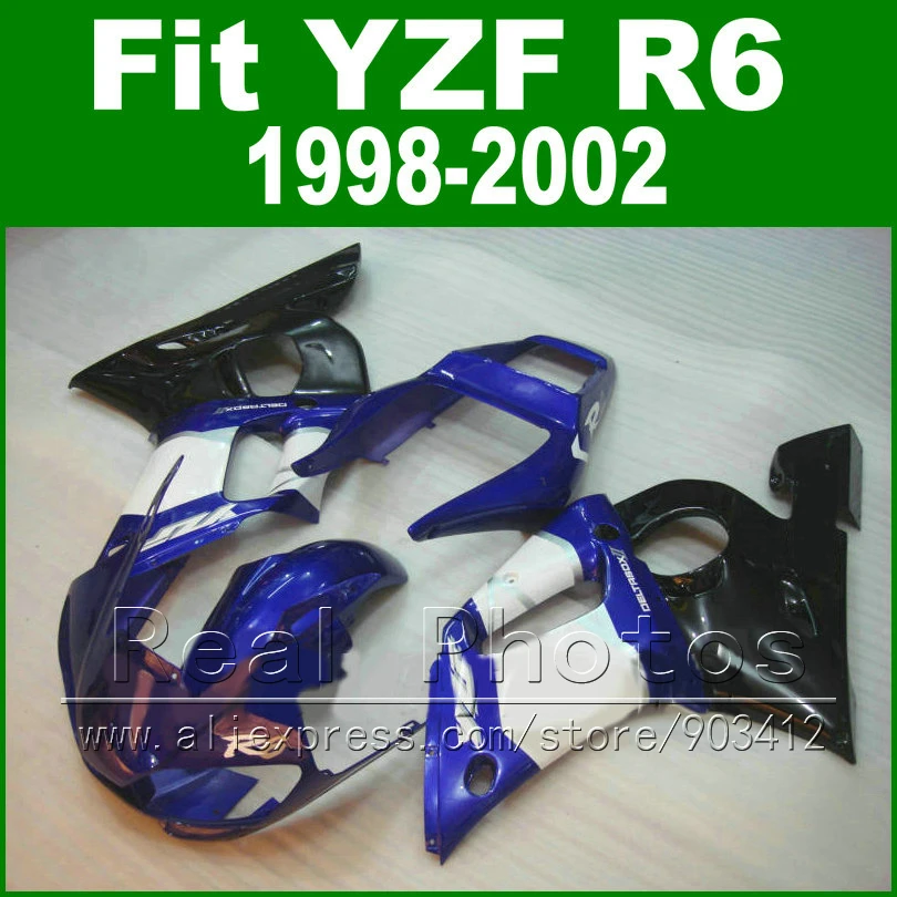 Новое поступление пластиковые детали для YAMAHA R6 обтекатель 98 02 синий YZF R6|yzf r6|parts