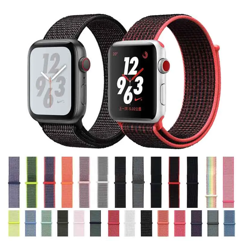 Нейлоновый ремешок Pulsera Correa наручные часы для Apple Смарт-часы iwatch серии 4/2/1