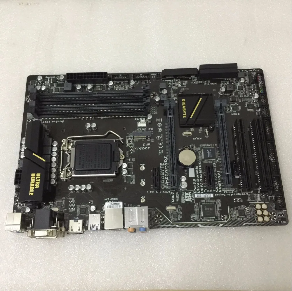 Для Gigabyte GA-Z170-HD3 оригинальная подержанная оригинальная материнская плата Z170-HD3 DDR4 Z170 LGA 1151 USB3.1 ATX