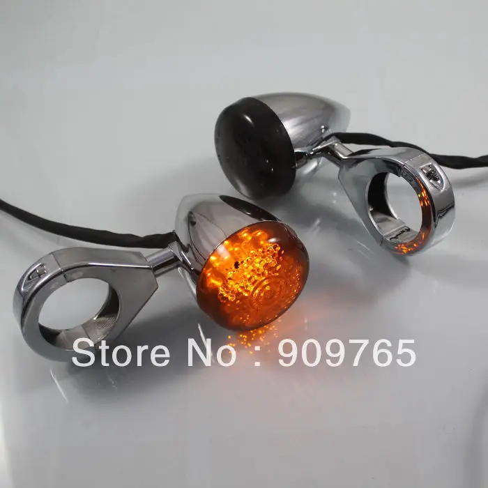 4 X хромированная пуля 39 мм вилочный зажим для перемещения указателей поворота