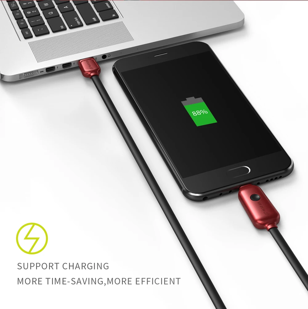 WSKEN USB type-c кабель для samsung s8 note8 USB c устройства Магнитный светильник Быстрая зарядка кабель для мобильного телефона светодиодный светильник 2 м