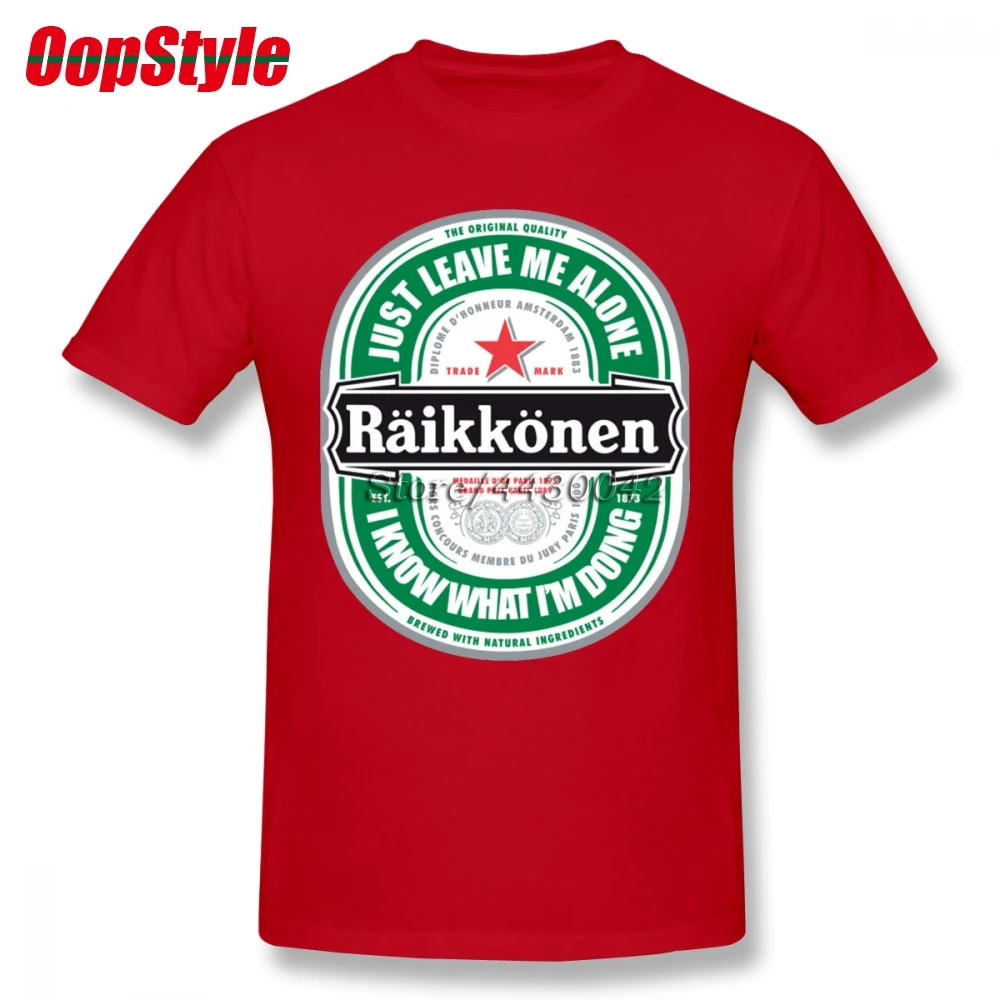 Мужские футболки с логотипом Raikkonen короткая футболка круглым вырезом для