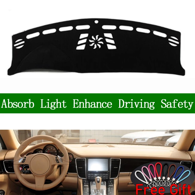 

For Porsche panamera 2010 2011-2016 Dashboard Cover Sun Shade Non-slip Dash Mat Pad Carpet Car Stickers Interior Accessories