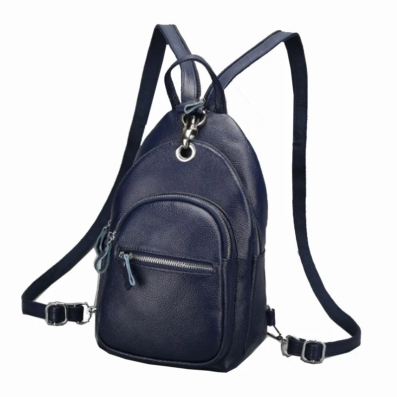 Модный женский рюкзак сумка из натуральной кожи нагрудная для девочек школьные