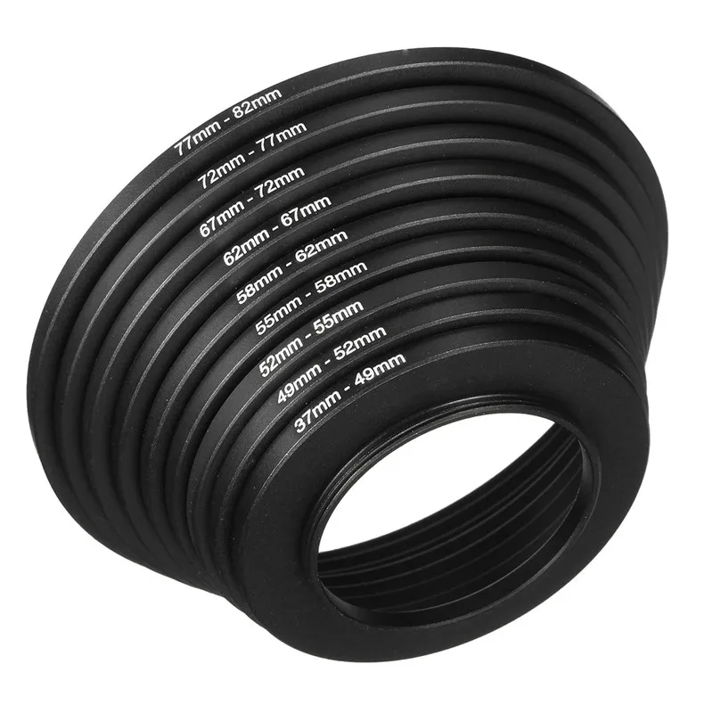 Комплект переходных колец для объектива камеры 18 шт. 37 - 82 мм Canon Nikon DSLR SLR |
