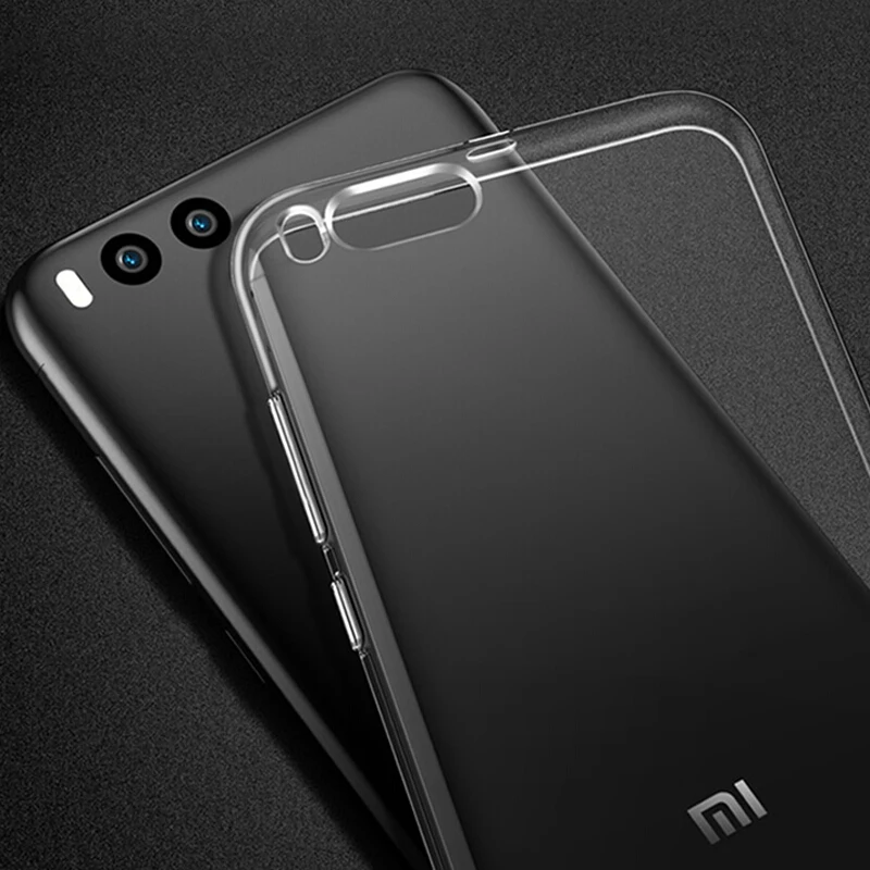 Ультратонкий Прозрачный мягкий силиконовый чехол из ТПУ для Xiaomi Mi 6 5 5S Plus A1 Max Mix 2