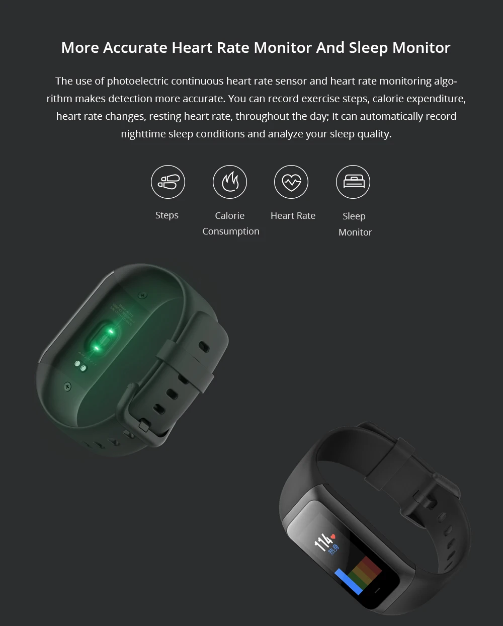 Xiaomi Amazfit cor 2 Смарт-часы спортивный ремешок 2 Браслет монитор сердечного ритма водонепроницаемый ips экран 20 дней в режиме ожидания английская версия