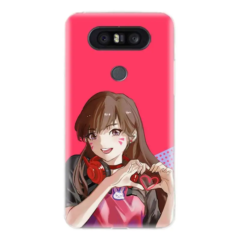 Overwatchs OW D. VA Мягкий ТПУ Fit чехол для телефона LG V40 G6 G7 Q6 Q8 Q7 G5 G4 V30 V20 V10 K8 K10 2018 2017 по