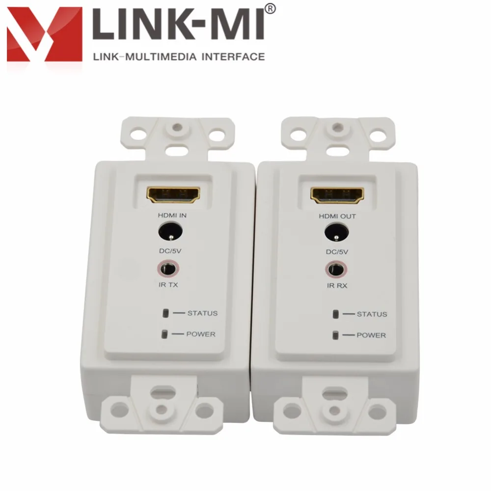 LINK MI 60M Wallplate HDMI Extender over Single Cat5e/6 с ИК 1080p 3D видео для Северной Америки стандарт