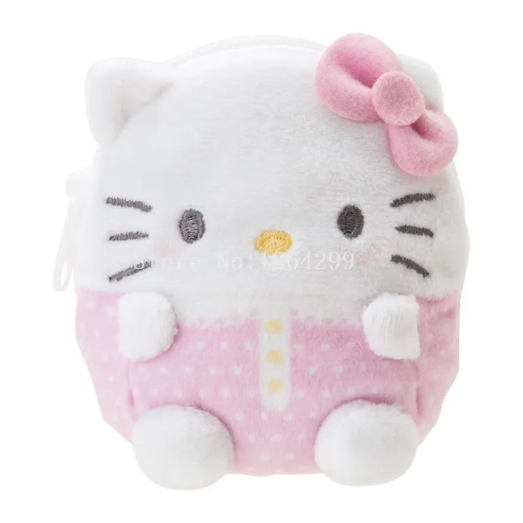 Бежевый Новая мода My Melody Little Две звезды koomi Cinnamoroll помпон пурин для девочек детские мини плюшевые Кошельки для монет для детей - Цвет: Бежевый