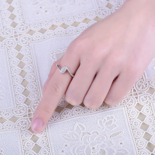 JO WISDOM Unqiue White Gold Rings Wedding Engagement Jewelry for Women 925 Sterling Silver Romantic Gift | Украшения и аксессуары