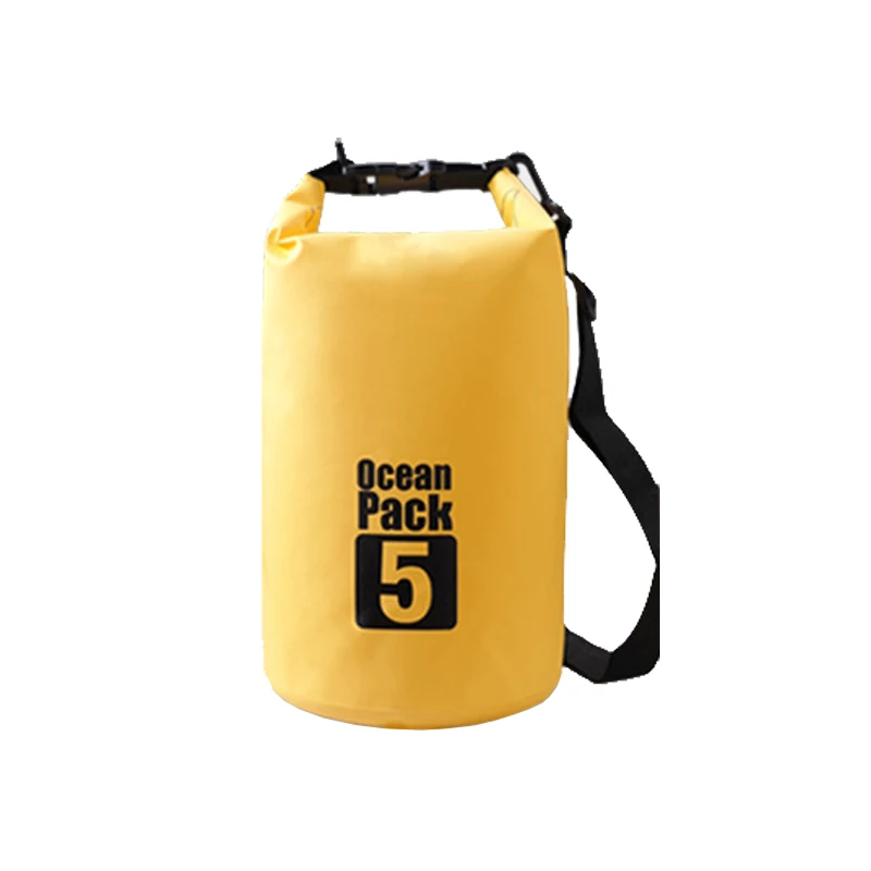 Yellow 5L Открытый Водонепроницаемый Сухой треккинг мешок Кемпинг непроницаемый рюкзак плавание пляж велосипед аксессуары сумка для воды Водонепроницаемость - Цвет: Yellow