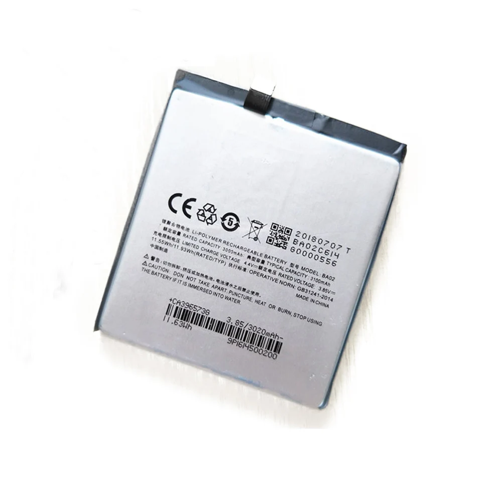 

10 шт./лот BA02 3100 мАч аккумуляторная батарея для Meizu Meizy A680Q M3E для MeiBlue M3E батарея большой емкости