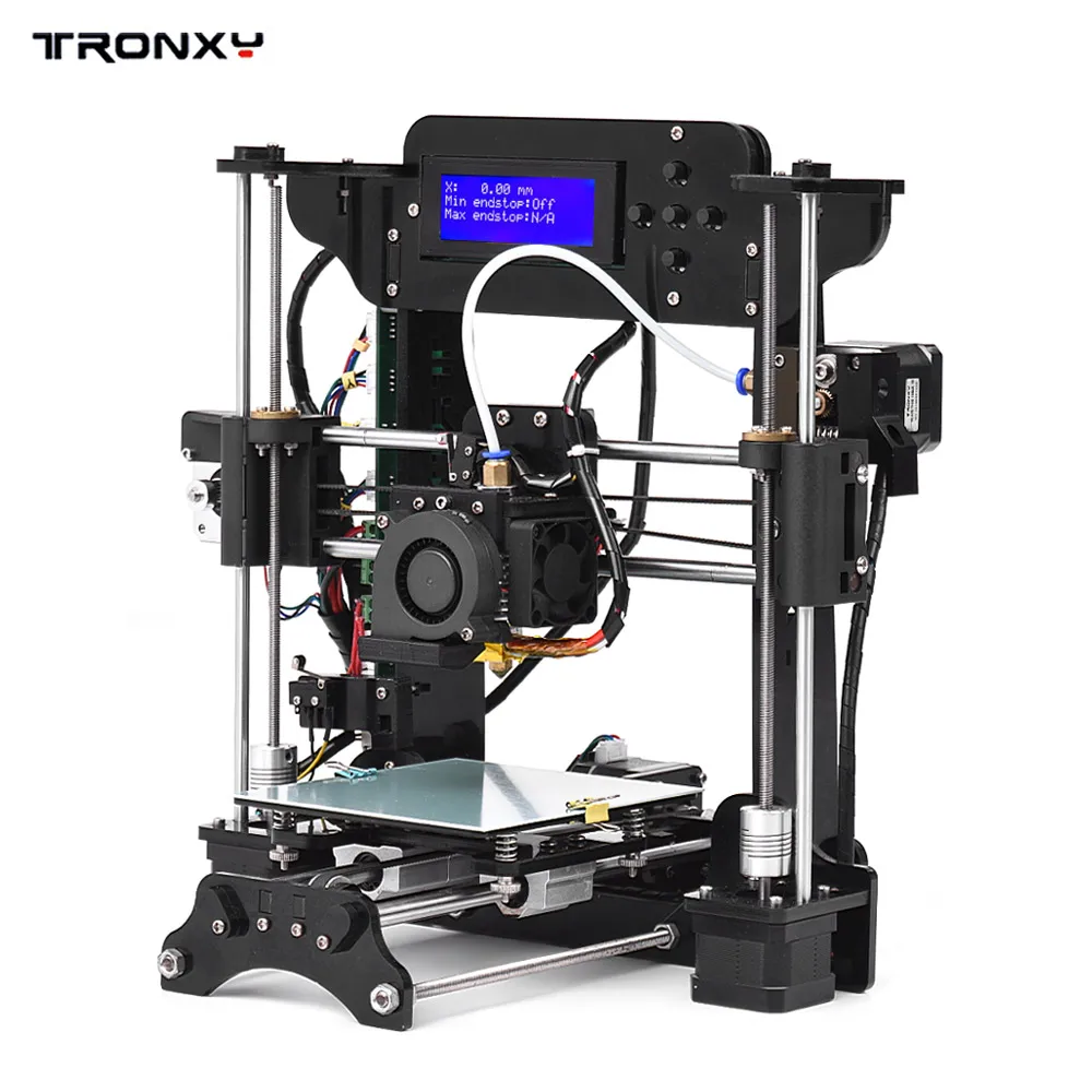 TRONXY XY-100 портативный настольный 3d принтер комплект DIY самостоятельная сборка акриловая рамка 2004A ЖК-экран с 8 Гб карта памяти для начинающих