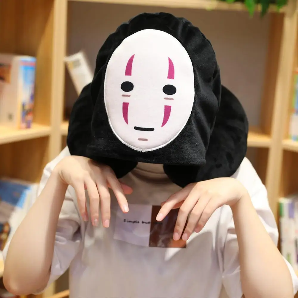 purple u pillow Забавные Унесенные призраками Безликий человек без лица Плюшевые игрушки без лица призрак каонаси мягкая u-образная Подушка креативный подарок для девочек Дети - Цвет: purple u pillow