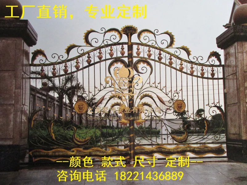 

custom made wrought iron gates designs whole sale wrought iron gates metal gates steel gates hc-g31