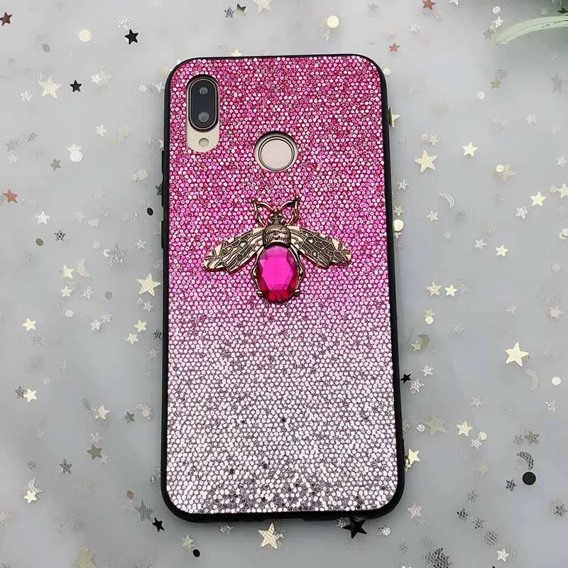 Роскошные блестящие пчелы блеск Чехол для huawei Коврики 20 Pro 10 P9 P30 P20 Pro Lite Y6 Y7 Pro Y9 Honor 9 10 lite Nova/4e 4 3i чехол s