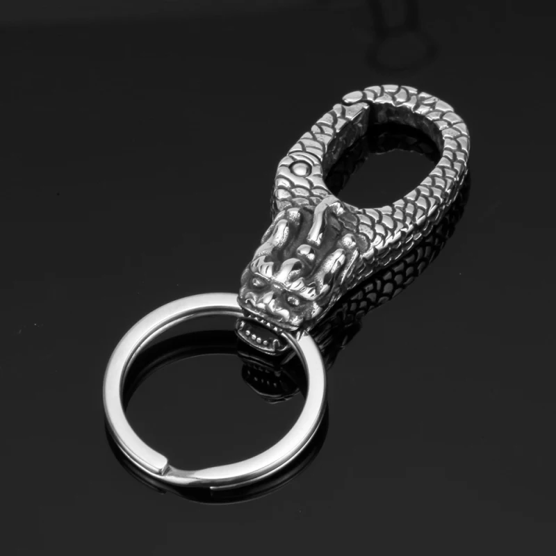 Брелок для ключей portachiavi chaviro llavero, брелок для ключей llaveros para hombre из нержавеющей стали в виде черепа, змеи, Льва, орла, животного