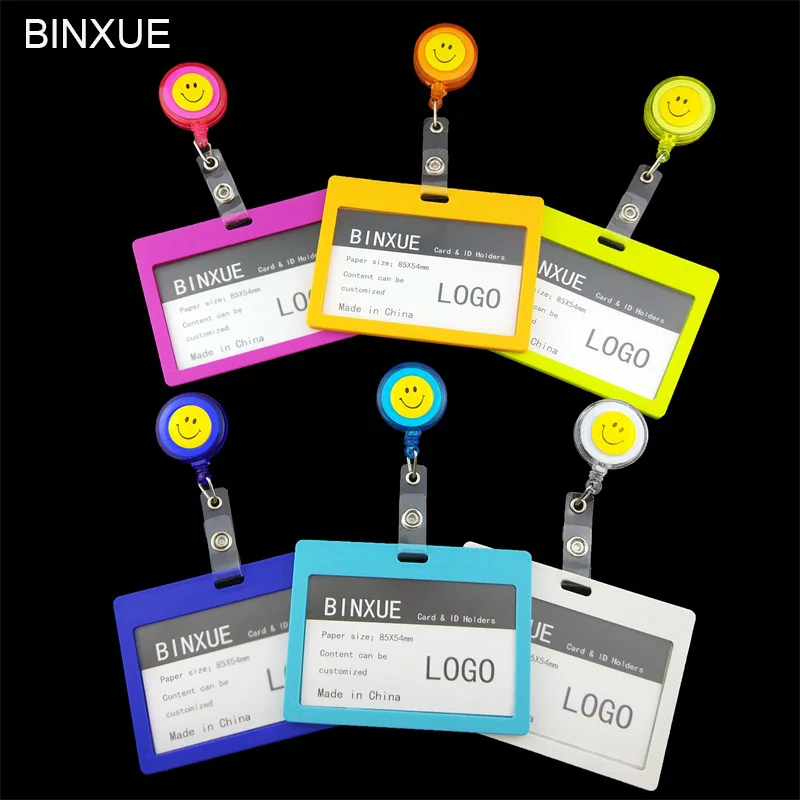 Чехол для карты BINXUE прочный держатель карт и ID нагрудный знак ремешок легко
