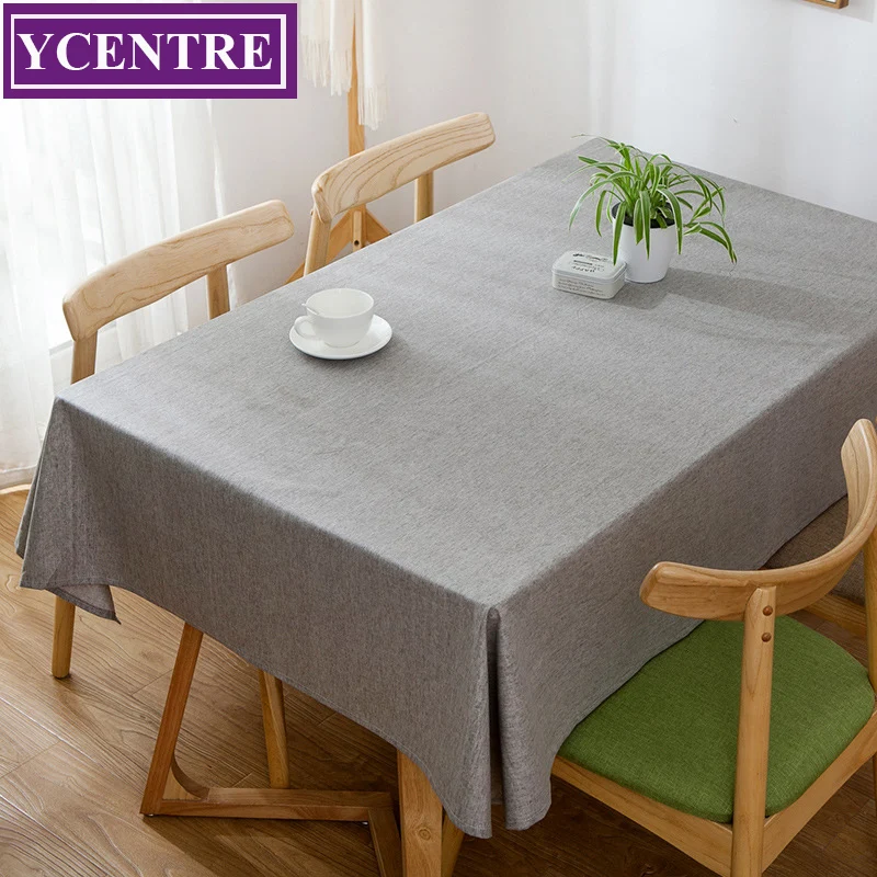 

YCENTRE Modern Solid Water Resistant Table Cloth High Density Fabric Waterproof Tablecloth Square Tablecloths for Dining Room