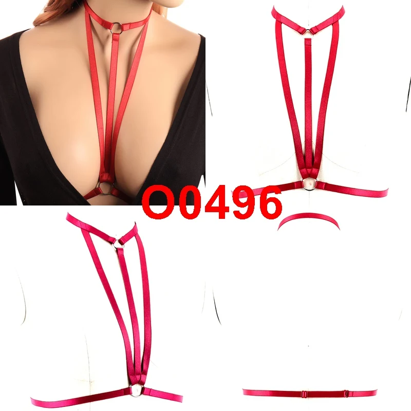 O0496 Кисточкой жгут бюстгальтер топ клетка Сексуальные Женщины Strappy Подвязки Пояс Связывание талии клетчатые чулки с подтяжками размера плюс Готический фестивальный рейв - Цвет: O0496