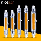 Светодиодная лампа R7s COB высокой мощности, стеклянная трубка 78 мм, 118 мм, лампа COB, 110 В переменного тока, 120 В, 220 В, 230 В, 240 в, 4,5 Вт, 8,5 Вт, 13 Вт, лампа для замены дома