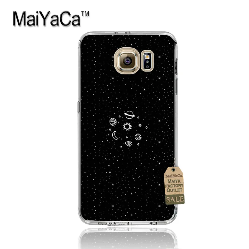 Мягкий прозрачный чехол MaiYaCa panda space shark moon из ТПУ для samsung galaxy s7 edge s6 plus s5 s4 s8 |
